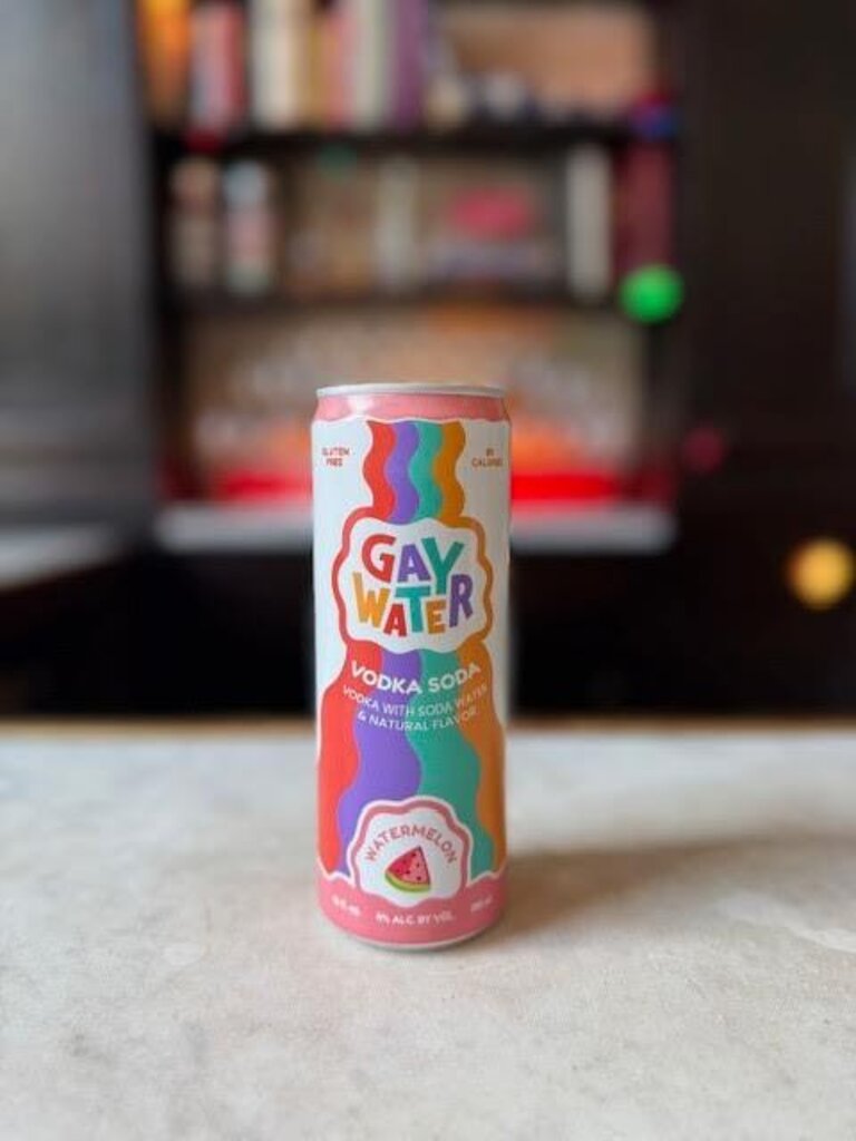 Gay Water, Watermelon Vodka Soda, 12 oz, can