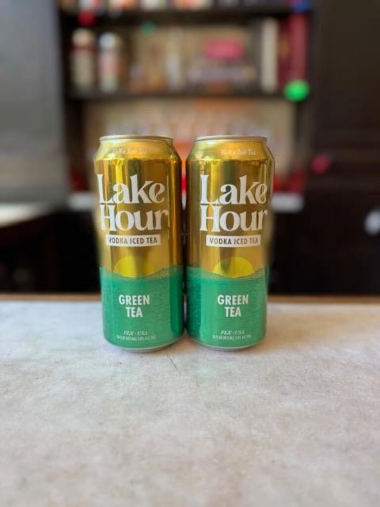 Lake Hour, Green Tea Vodka Iced Tea, 16 oz, can