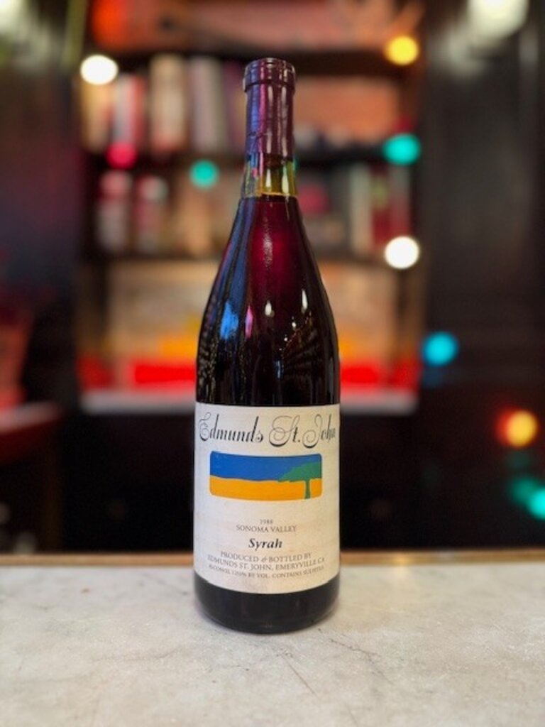 Edmunds St. John, Sonoma Valley Syrah (1988)
