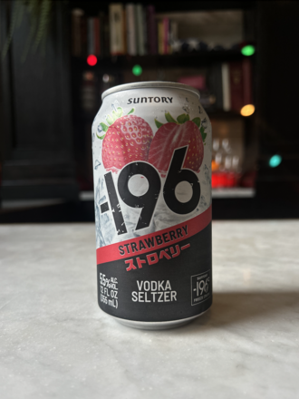 Suntory, -196 Strawberry Vodka Seltzer, 12 oz, can