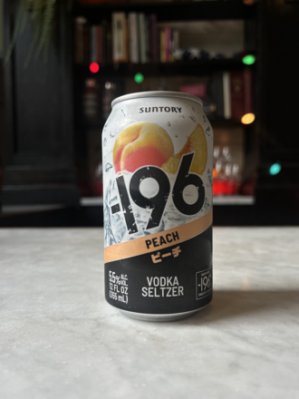 Suntory, -196 Peach Vodka Seltzer, 12 oz, can