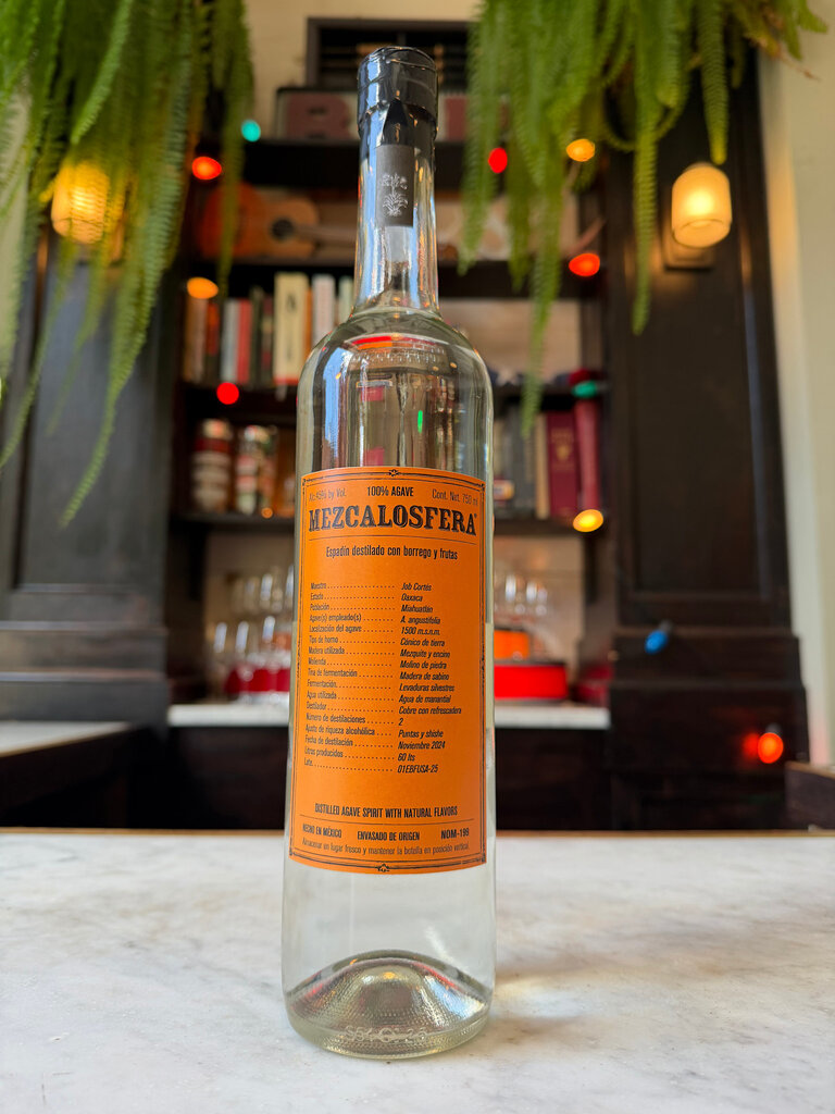 Mezcalosfera, Mezcal Espadín Distilled with Sheep and Fruits, 750mL