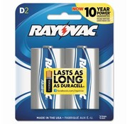 SPECTRUM BRANDS/RAYOVAC Batt - Alkaline Battery - D (2)