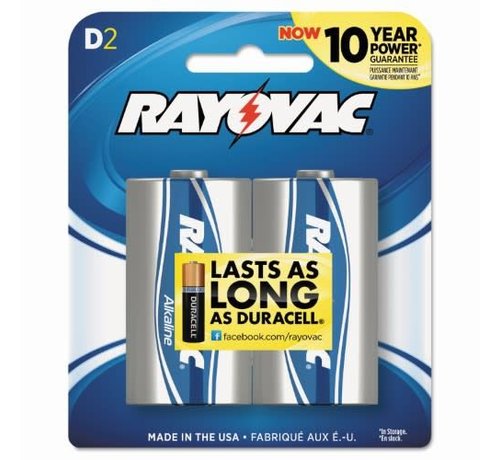 SPECTRUM BRANDS/RAYOVAC Batt - Alkaline Battery - D (2)