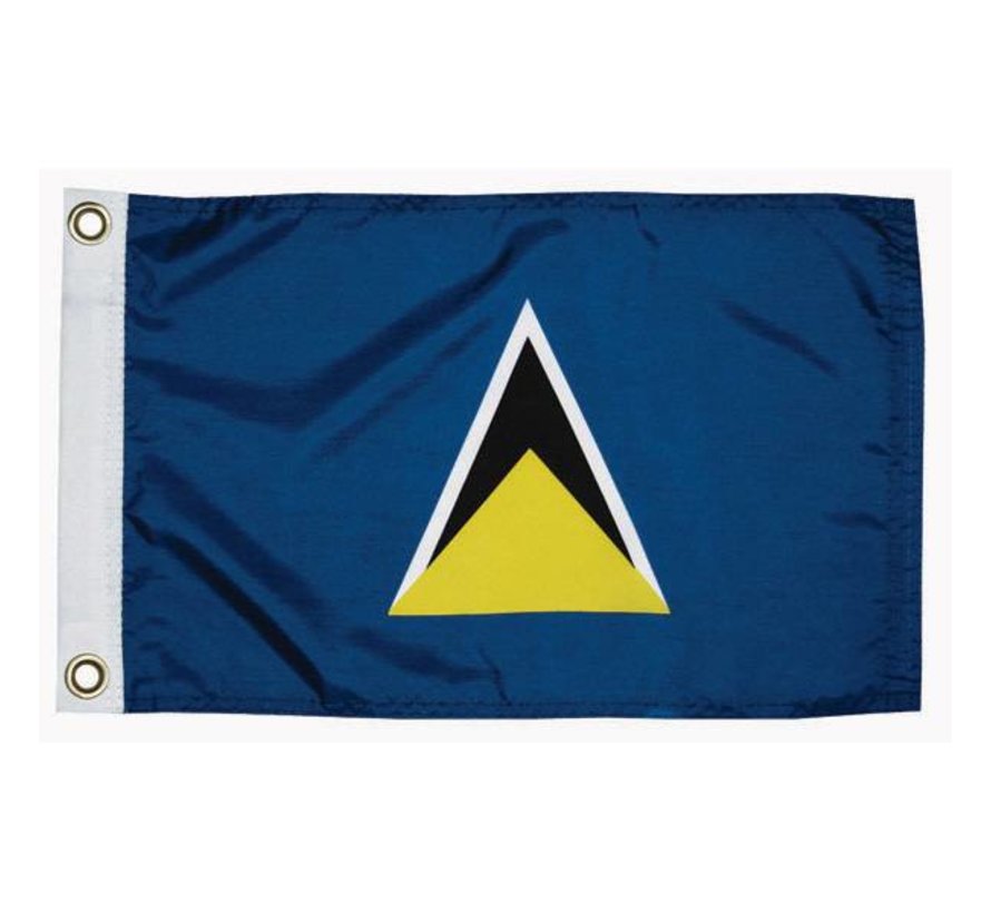 St Lucia Courtesy Flag, 12" x 18"