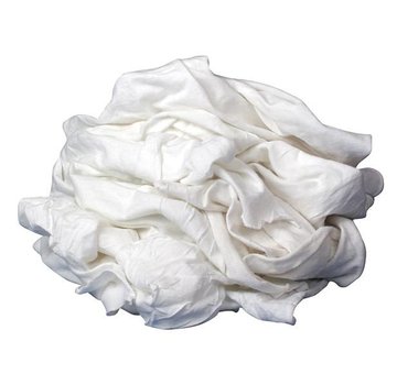 BUFFALO INDUSTRIAL PRODUCTS Rags-T-Shirt White 20lb Box single