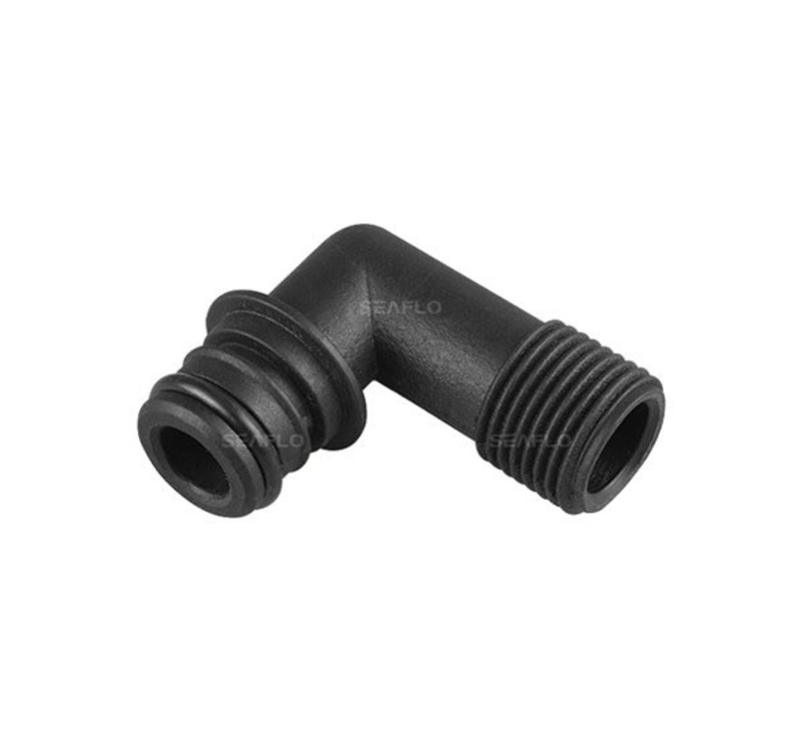 QC 1/2" 90 Degree Threaded Fitting