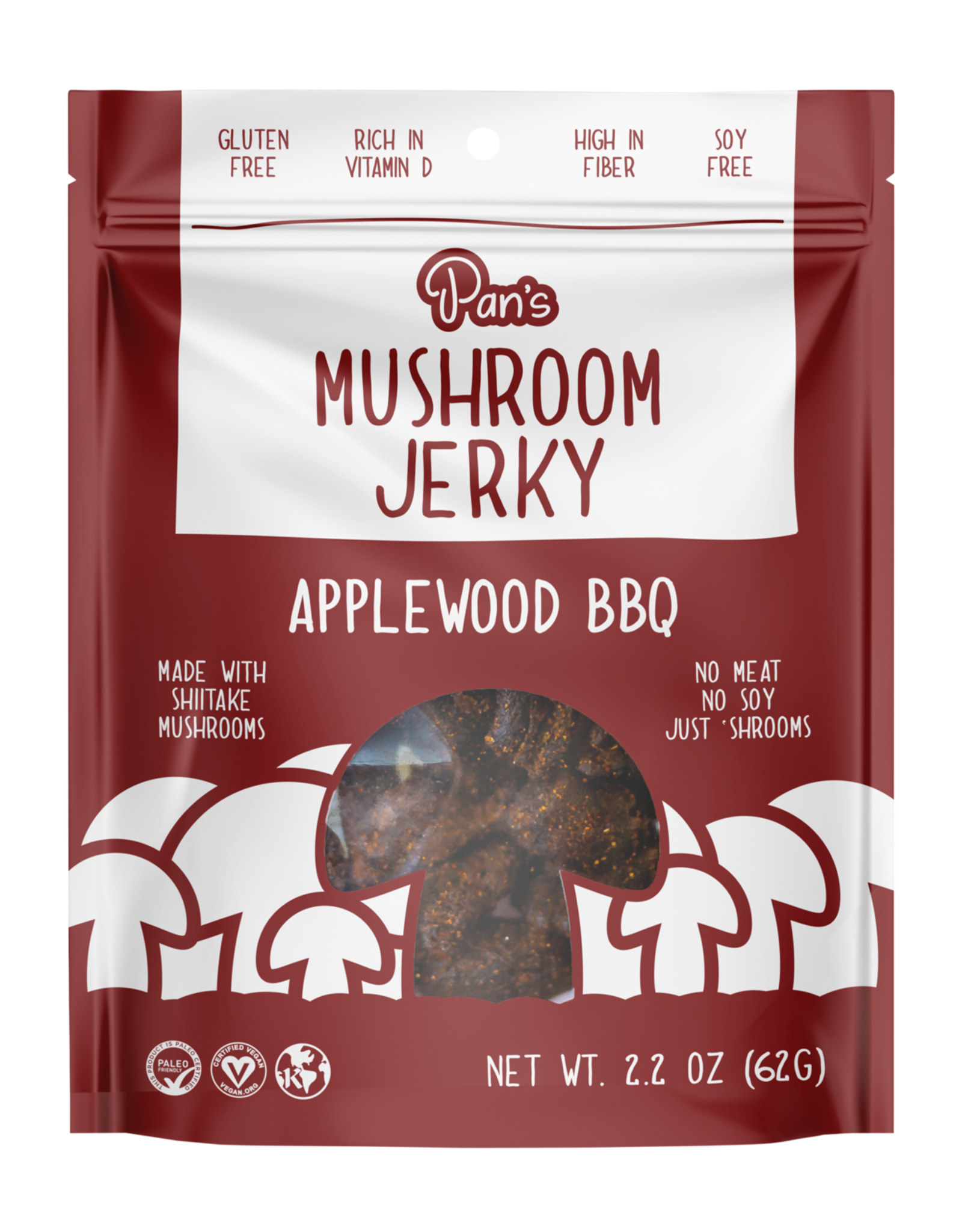 Pan's Mushroom Jerky Pan's Mushroom Jerky (Applewood BBQ)