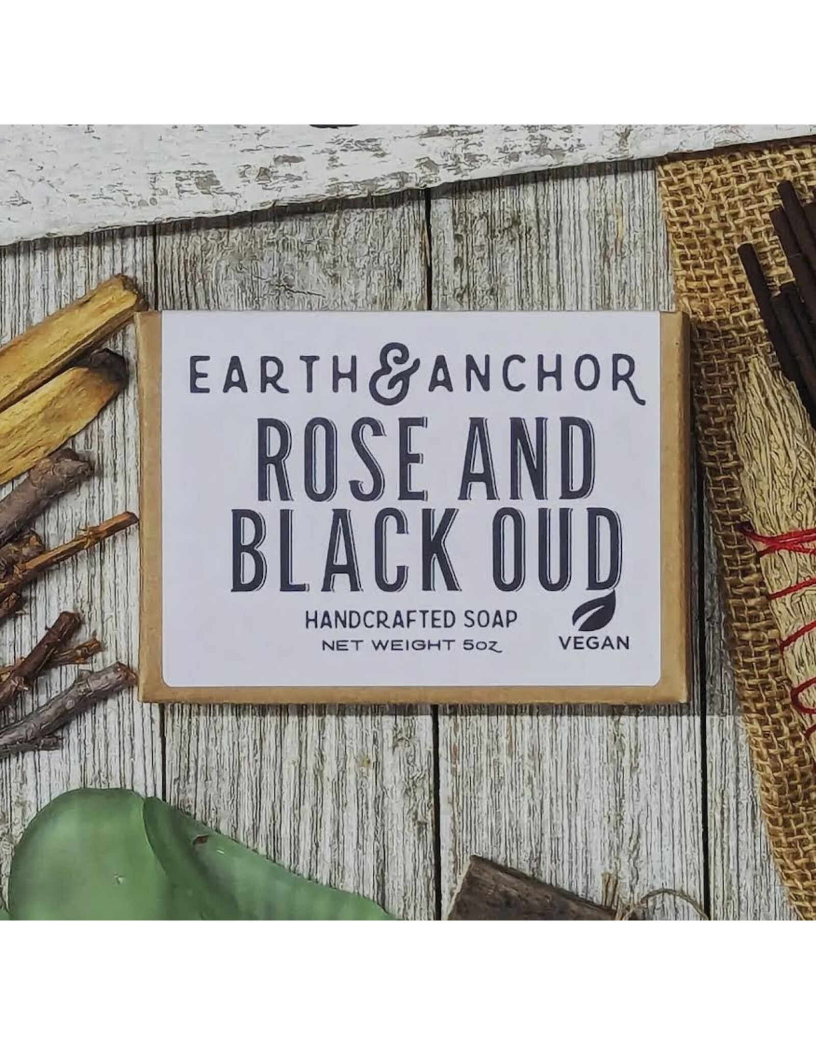 Earth & Anchor Soap (Rose & Black Oud)