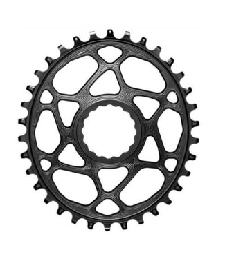 ABSOLUTE BLACK Oval Direct Mount Chainring - 30t, CINCH Direct Mount, 3mm Offset, Requires Hyperglide+ Chain, Black