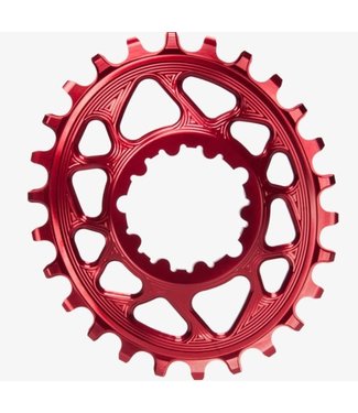 ABSOLUTE BLACK Oval Narrow-Wide Direct Mount Chainring - 30t, SRAM 3-Bolt Direct Mount, 3mm Offset, Red