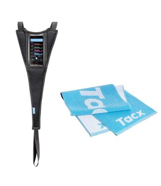 TACX Ensemble de protection contre la transpiration, toile anti-transpiration avec pochette pour téléphone et serviette., T2935