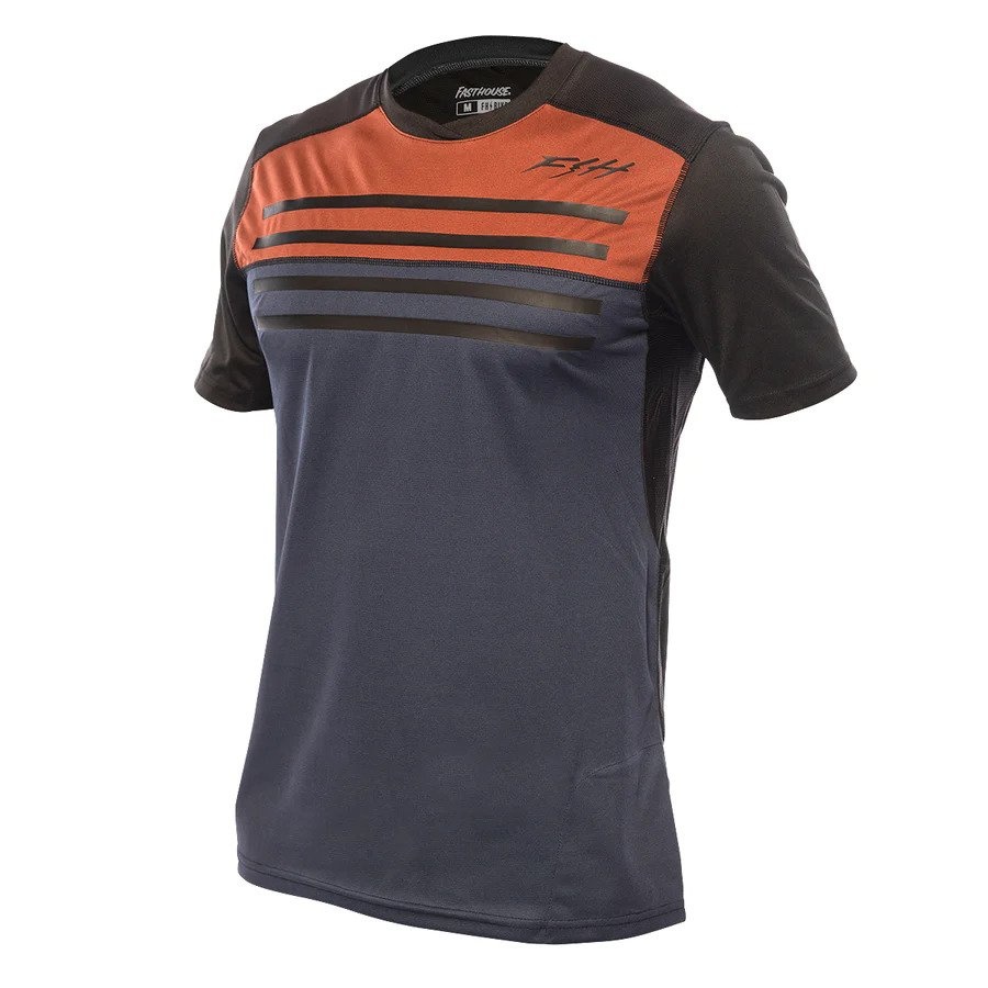 Fasthouse Sidewinder Alloy SS Jersey, Rust/Navy