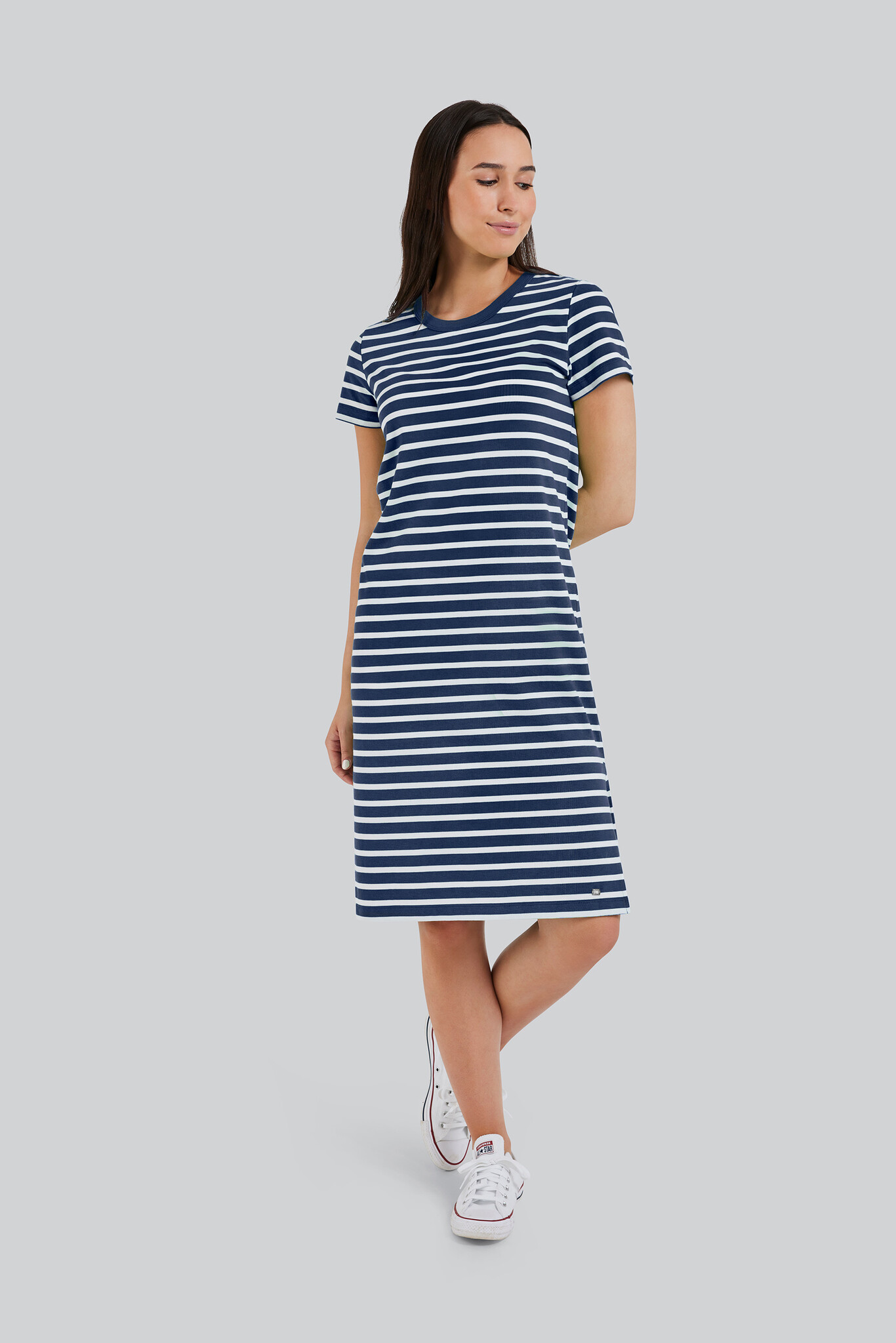 Newport Dress, Night Stripe