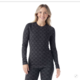 W Thermal Merino Crew, Black Digi Snow