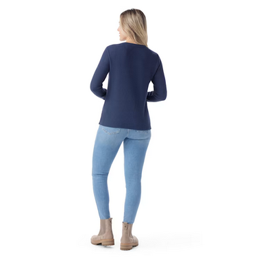 W Waffle Henley, Navy