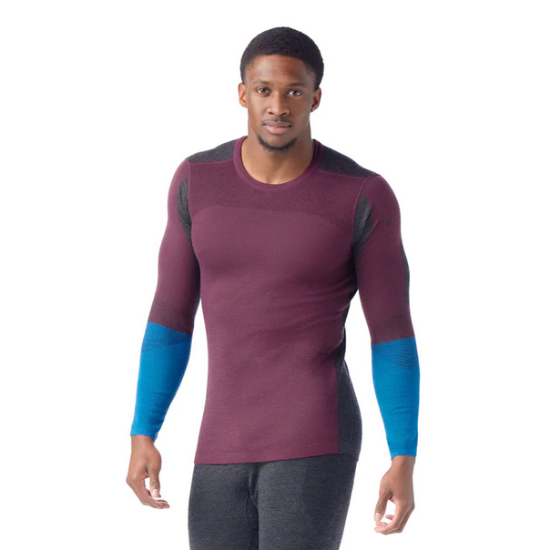 Intraknit Thermal Crew, Eggplant/Blue