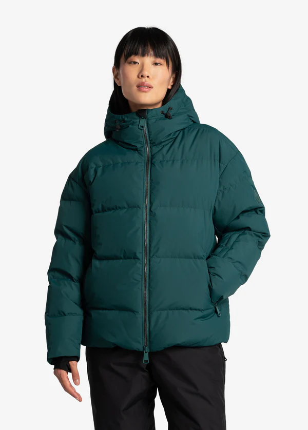 W Cypress Down Jacket, Adriatic Green