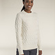 icebreaker W Merino Cable Knit Crew, Undyed