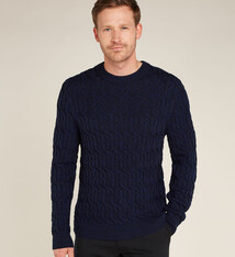 icebreaker Merino Cable Knit, Navy