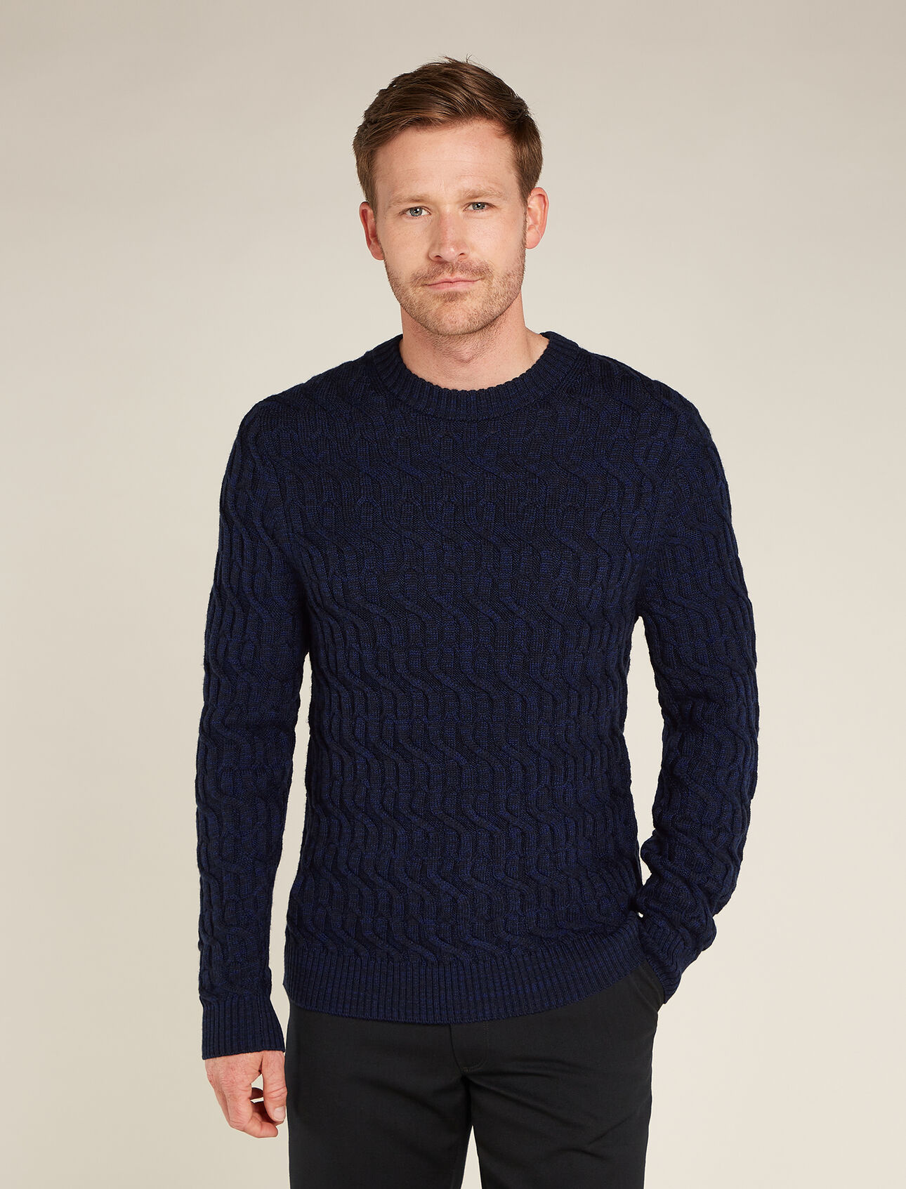 icebreaker Merino Cable Knit, Navy