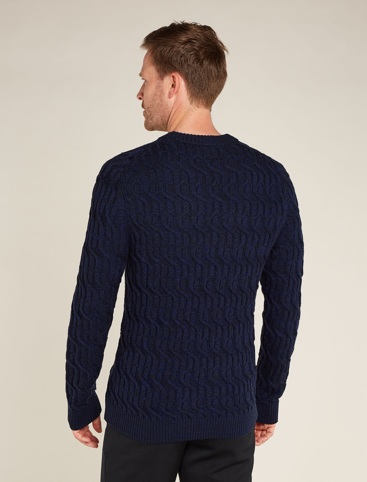 icebreaker Merino Cable Knit, Navy