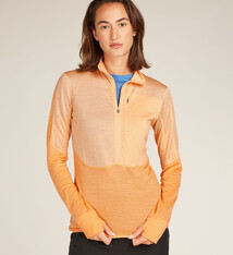 icebreaker W Merino Blend Realfleece Zip, Sunstone