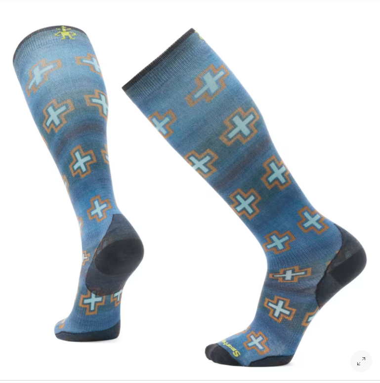 Ski Zero Cushion, Crossed Blue