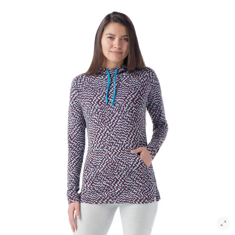 W Thermal Drape Hoody, Iris Retro