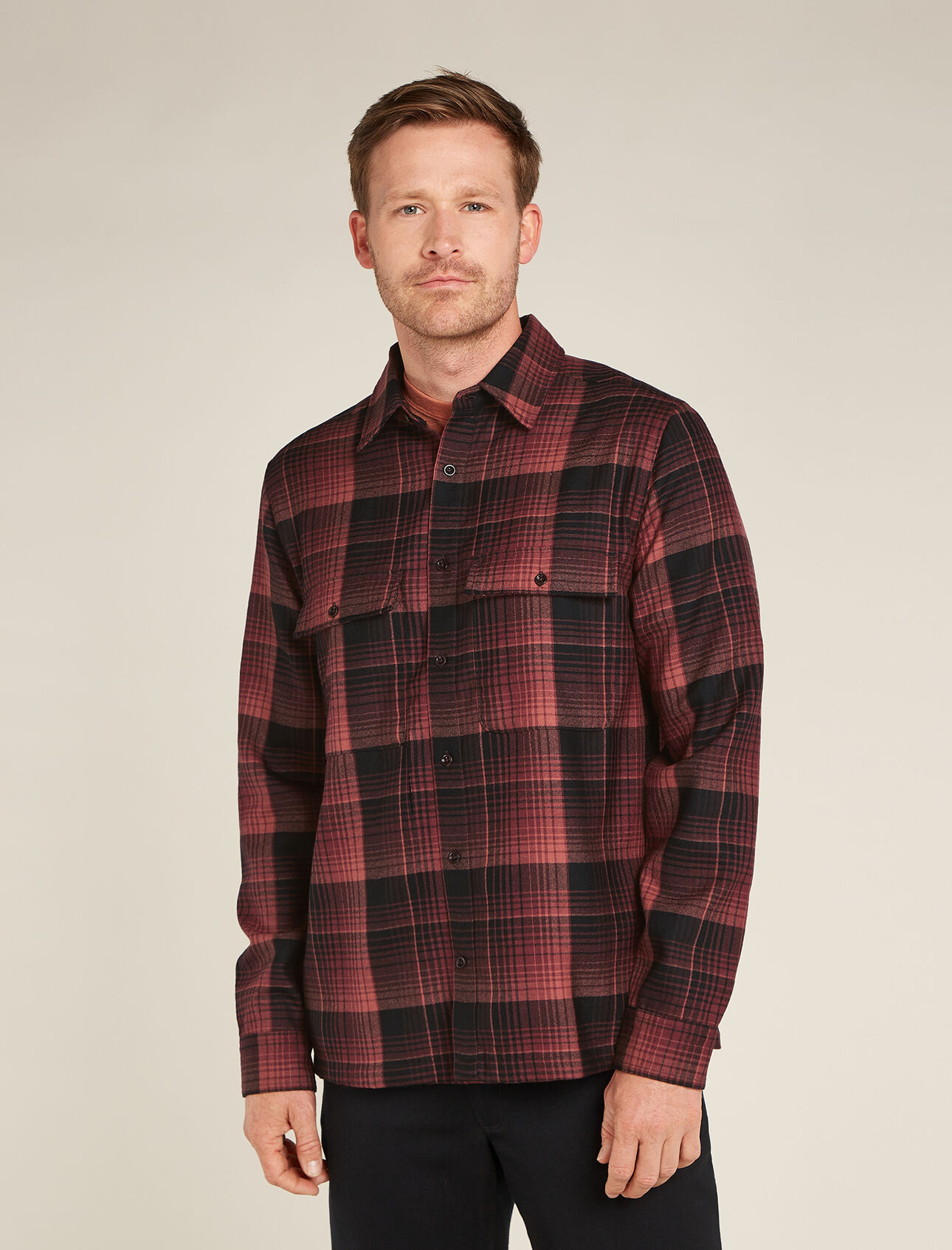 icebreaker Dawnder LS Plaid, Bitterswet
