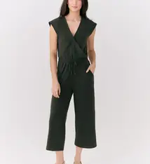 Effortless Wrap Jumpsuit, Olive