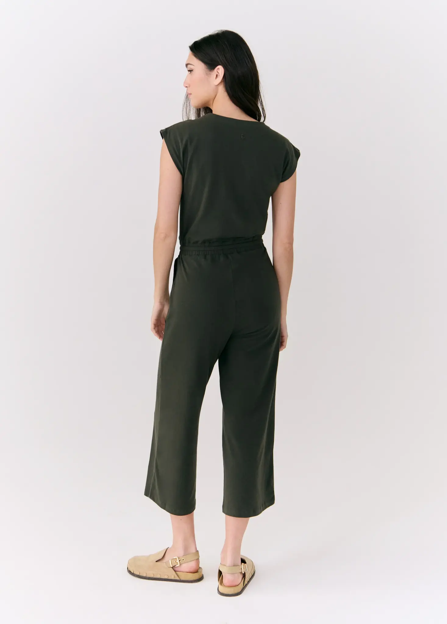 Effortless Wrap Jumpsuit, Olive