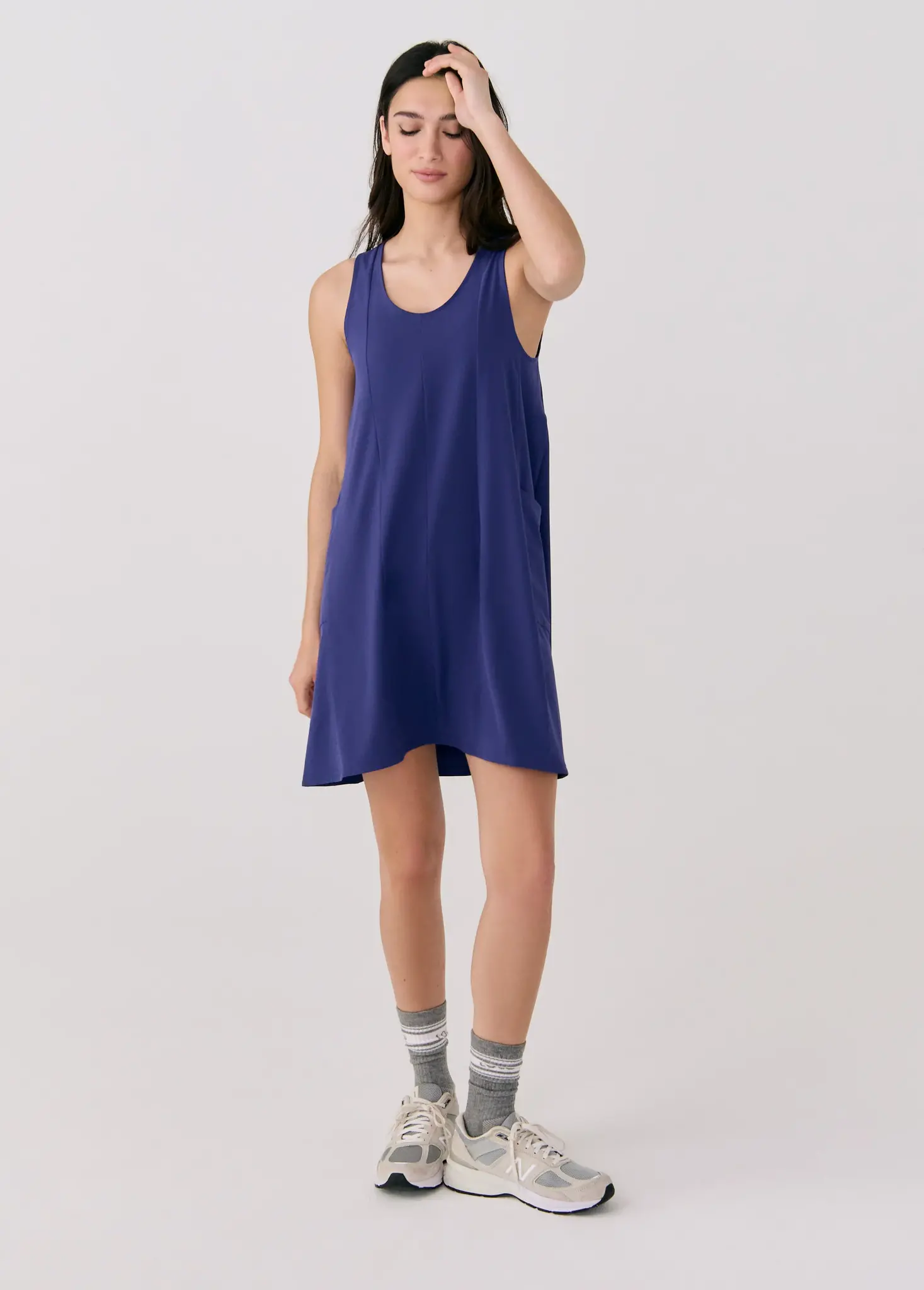 Olivie Swing Dress, Dusk