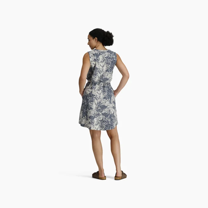 Spotless Traveler Tank Dress, Deep Blue Fern