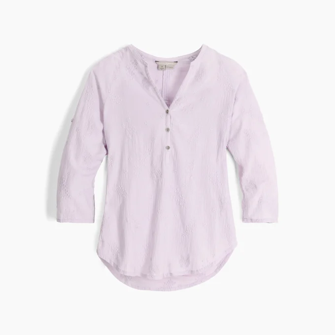 Oasis Tunic 3/4 Sleeve, Thistle