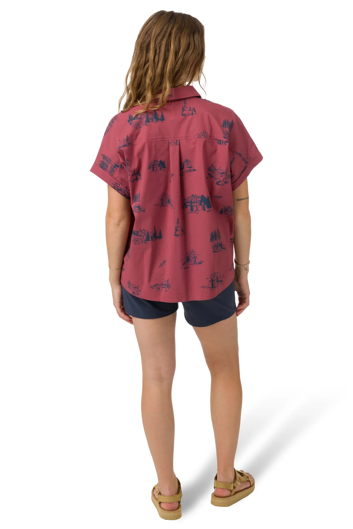 Flylow Gear W Around Town Shirt, Garnet