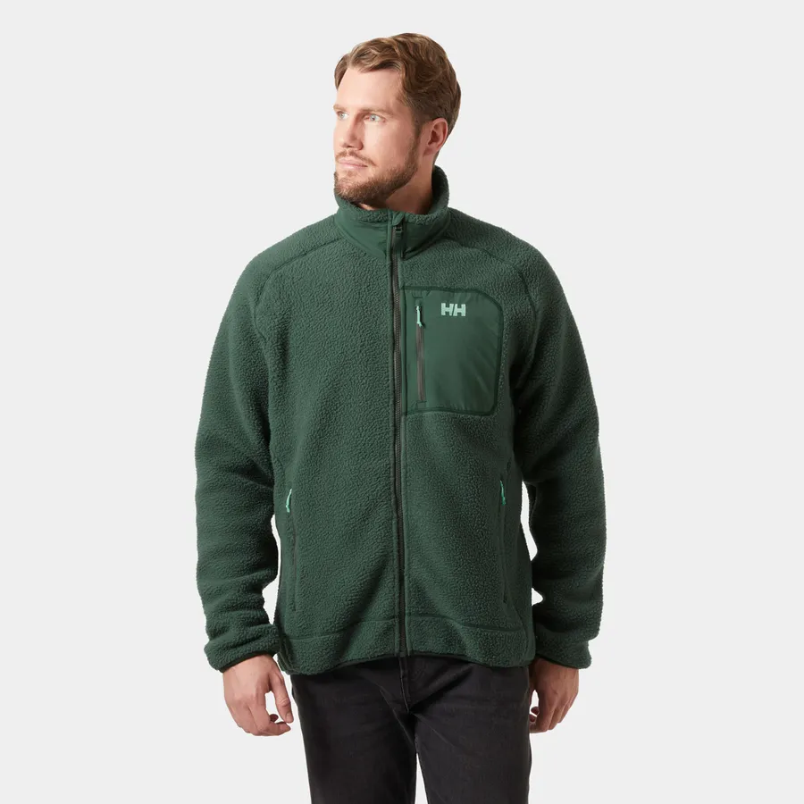 Panorama Pile Block Jacket, Green