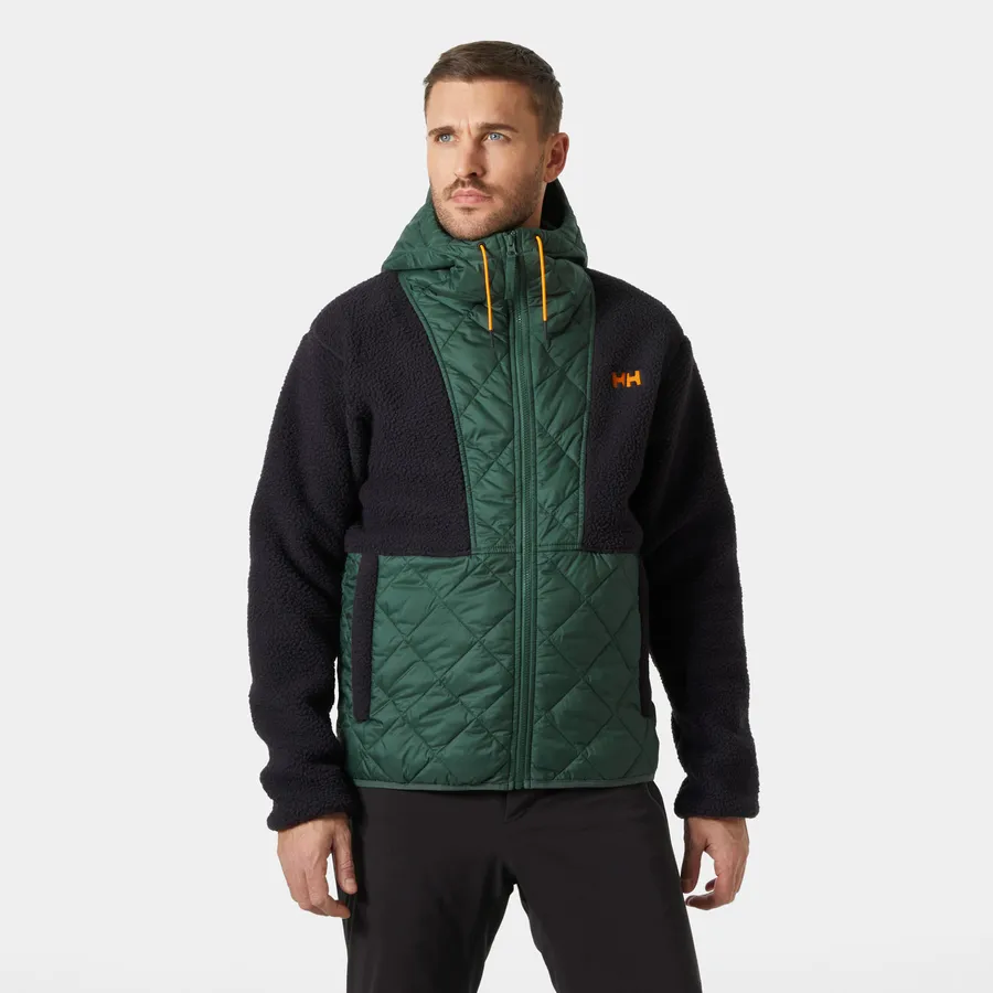 Stowe Hooded Hybrid Jacket, Jungle Green