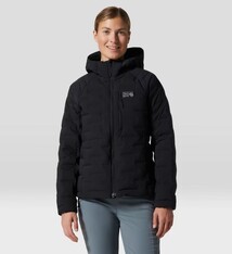 W Stretchdown Hoody, Black