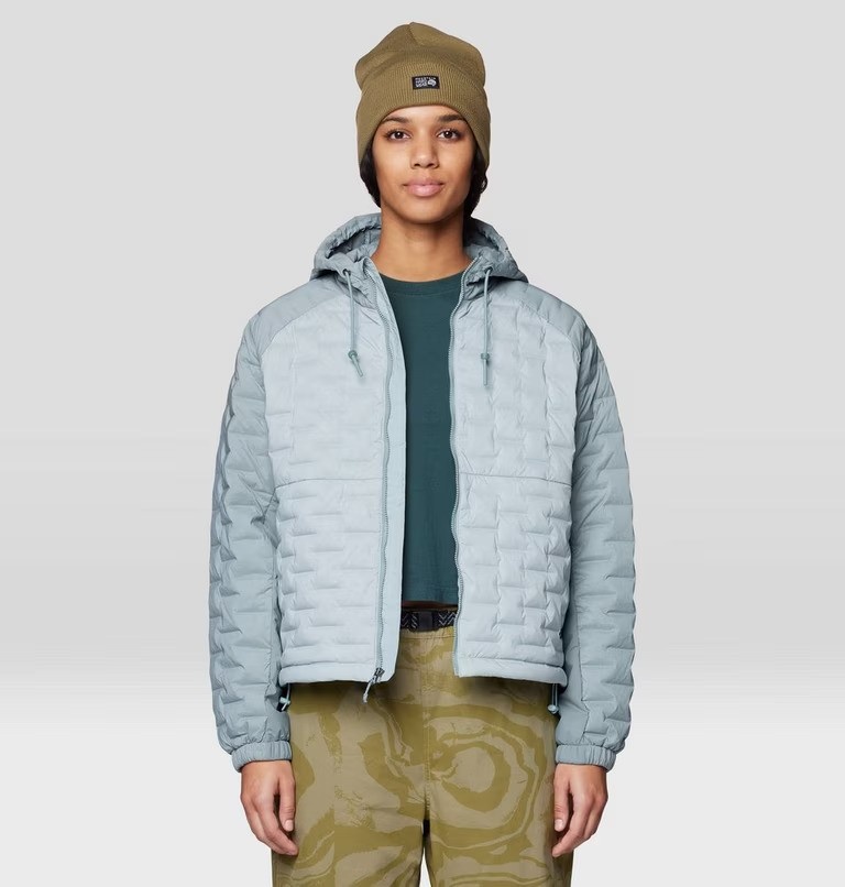 W Stretchdown Light Full Zip Hoody, Ice Shadow