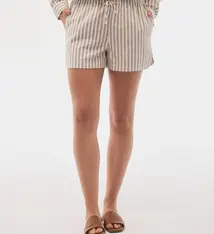 Ella Shorts, Maple Stripe