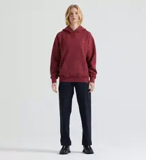 S Logo Pullover Hoodie, Garnet - UNISEX