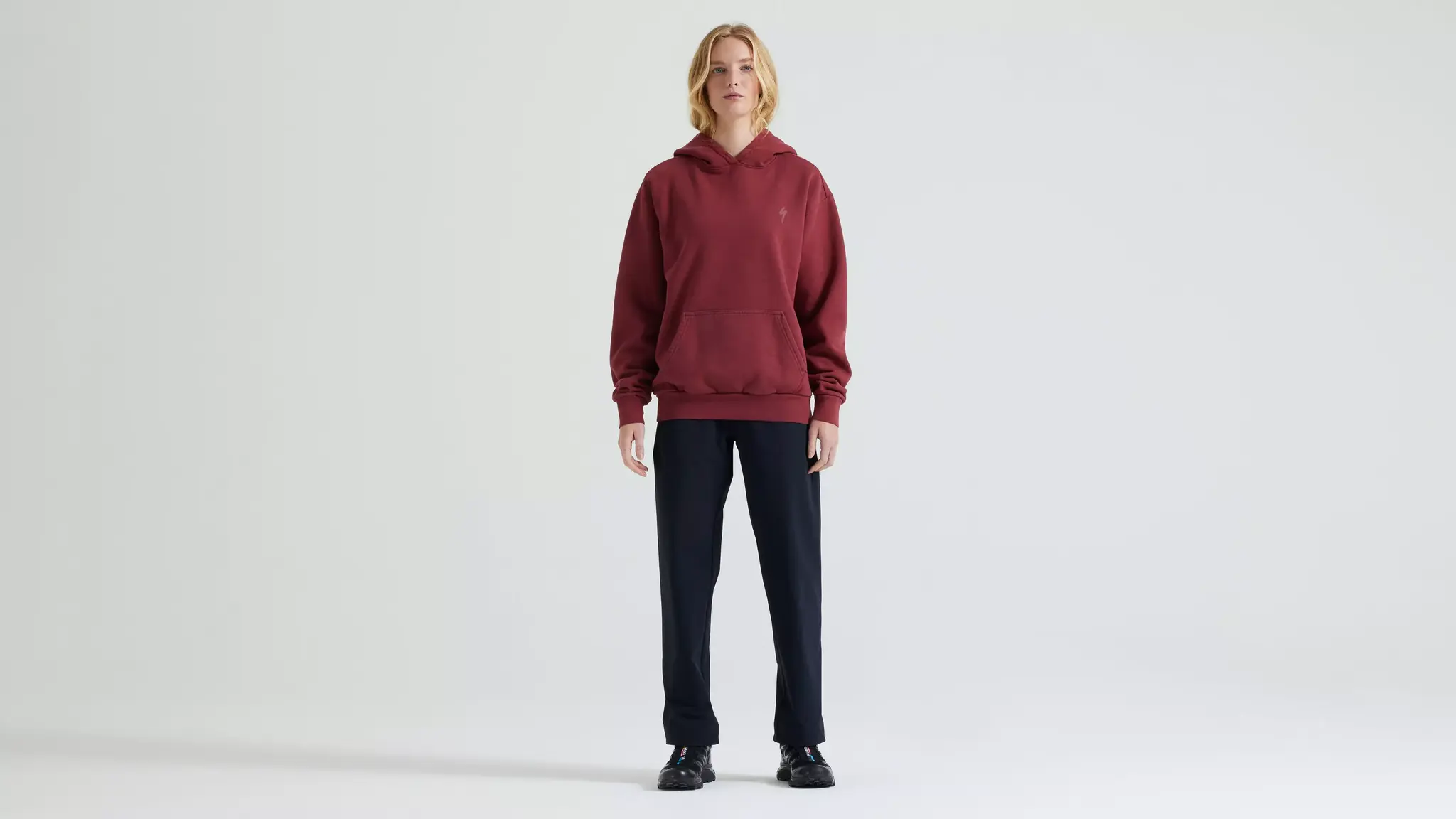 S Logo Pullover Hoodie, Garnet - UNISEX