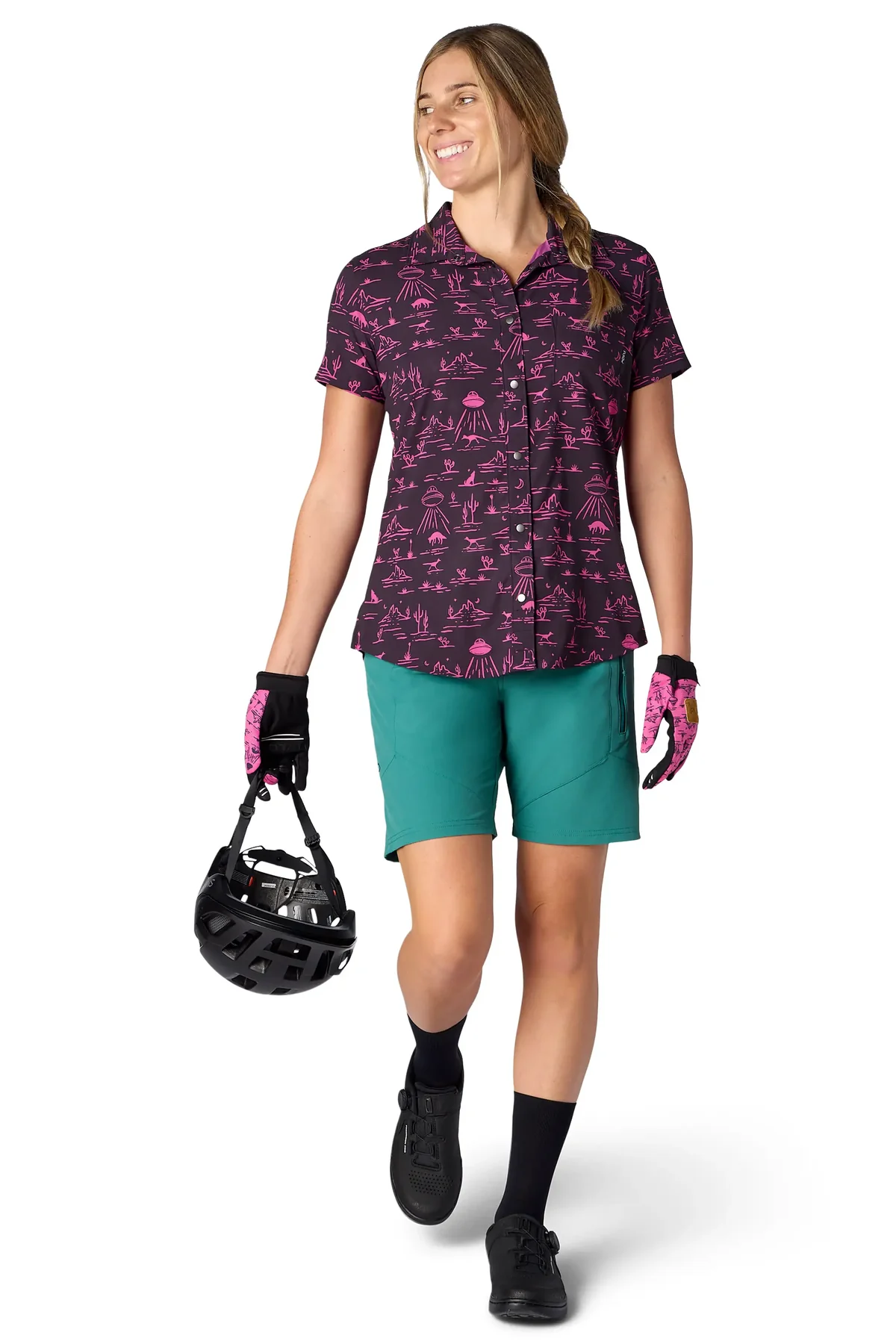 Flylow Gear W Anderson Shirt, Black/Dragonfruit