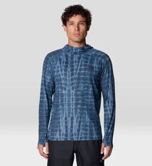Crater Lake LS Hoody, Adriatic Blue Prismatic Print