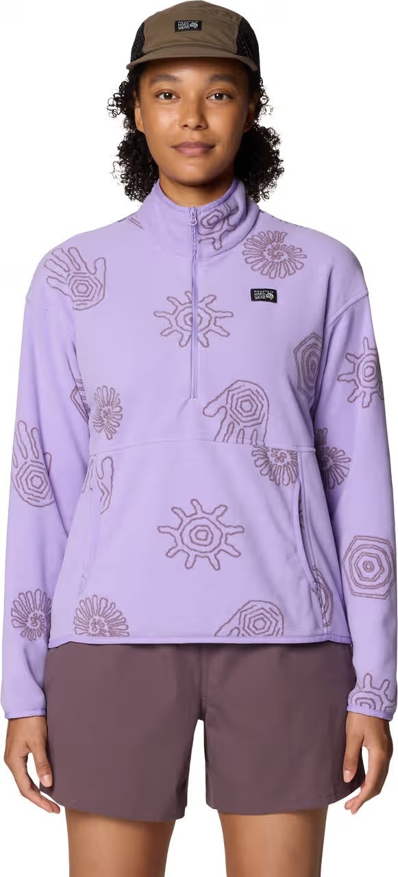 Microchill Half Zip, Harbor Violet Screens Print