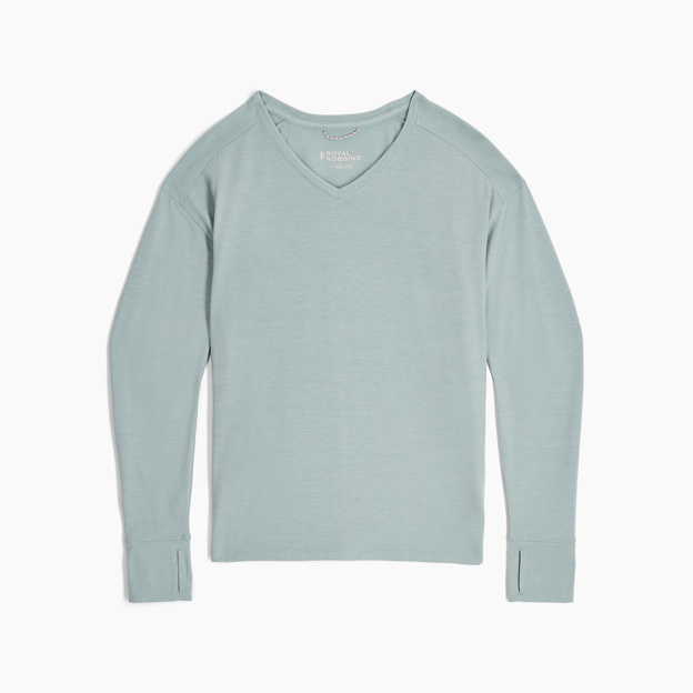 W Madera V Neck, Mineral