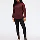 Freya 1/2 Zip Long Quilted Sweater, Chocolate