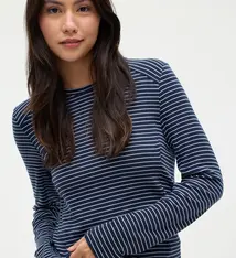 Blair Crew Neck Top, Night Frost