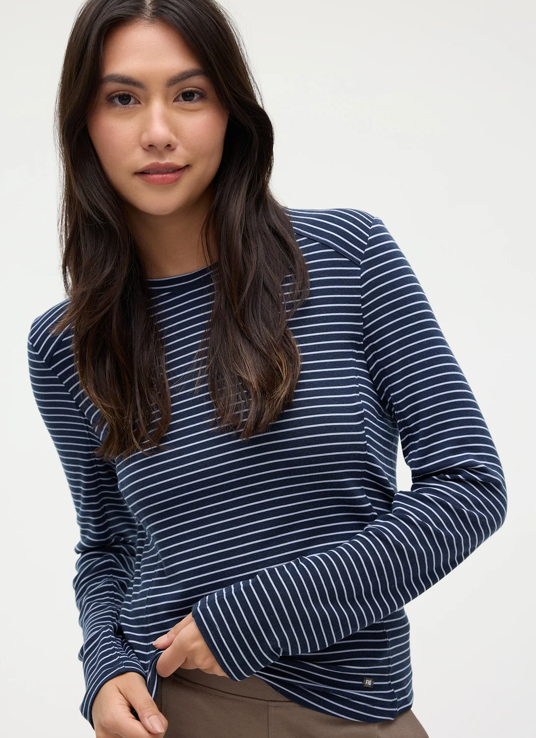 Blair Crew Neck Top, Night Frost